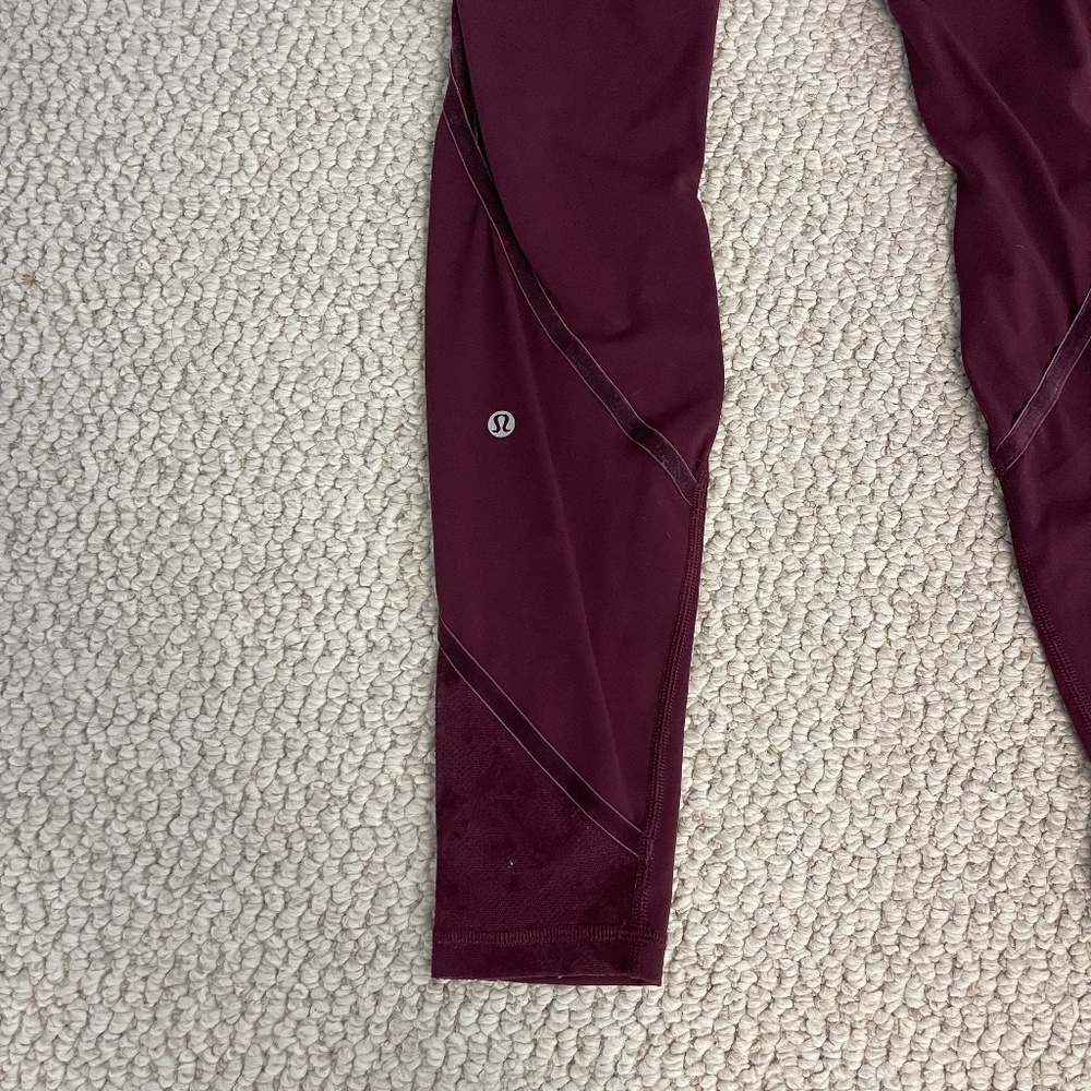 Lululemon Wunder Under High-Rise Tight Flocked 28" in Dark Adobe/Floral - Size 6 - Picture 11 of 14